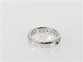 14K White Gold APX 1 CTW Genuine Round Diamond Wedding Band Ring Sz 4